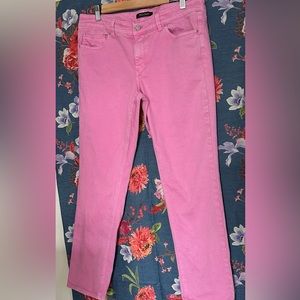 WHBM Pink Slim Ankle Jeans 12R